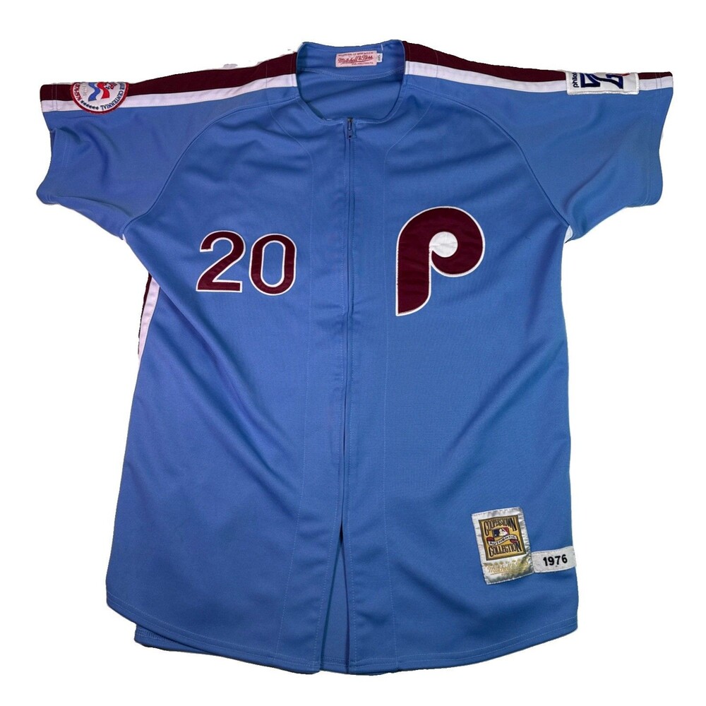Vtg Mitchell & Ness MikeSchmidt Philadelphia Phillies Authentic  Blue Jersey 2XL